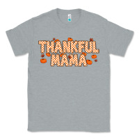 Heather Grey Thankful Mama Classic Tee - MaliasSmallBusiness
