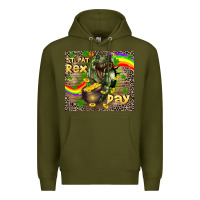 Army Green St. Pat Rex Day Premium Hoodie - CowGirlArtShop