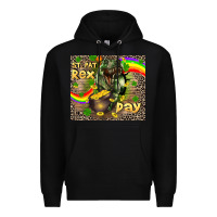 Black St. Pat Rex Day Premium Hoodie - CowGirlArtShop