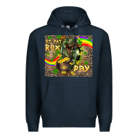 Navy St. Pat Rex Day Premium Hoodie - CowGirlArtShop