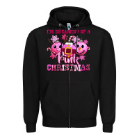 Black iam dreaming of a christmas Zipper Hoodie - CowGirlArtShop