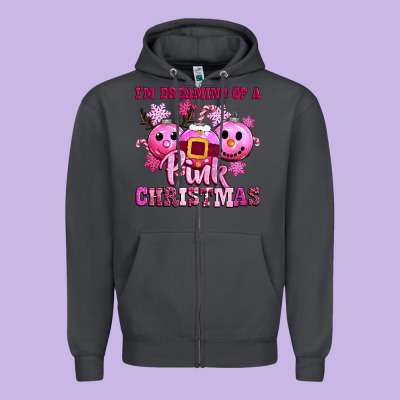 Iam Dreaming Of A Christmas Zipper Hoodie Designed By Cowgirlartshop