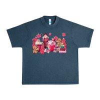 Midnight Navy pink gingerbread coffee Urban Heavy Tee - MaliasSmallBusiness