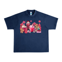 Navy pink gingerbread coffee Urban Heavy Tee - MaliasSmallBusiness