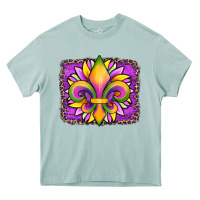 Arona mardi gras fleur de lis sunflower leopard Heavy Core Tee - Artiststas