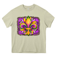 Mossy mardi gras fleur de lis sunflower leopard Heavy Core Tee - Artiststas