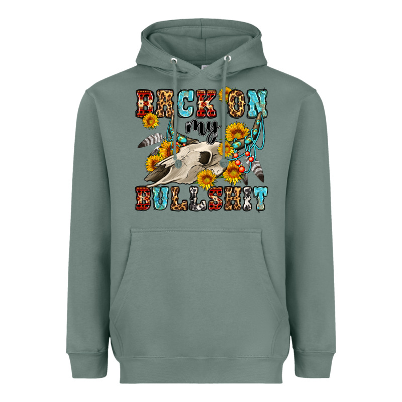 Back On My Bullshit Western Olivia Heavyweight Hoodie by OliviaCreatesArt | Teevron