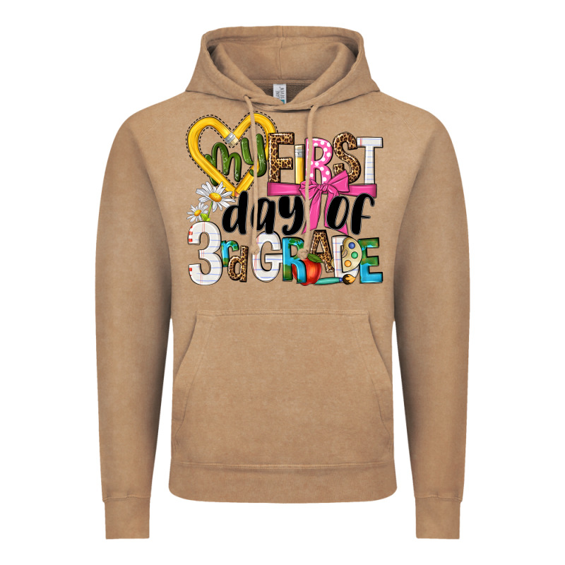 My First Day Of 3rd Grade Vintage Hoodie by NancyCooperArtShop | Teevron