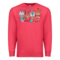 Cardinal valentines day coffee cups (1) Premium Sweatshirt - OliviaCreatesArt