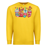 Lemon valentines day coffee cups (1) Premium Sweatshirt - OliviaCreatesArt