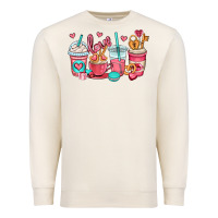 Sandshell valentines day coffee cups (1) Premium Sweatshirt - OliviaCreatesArt