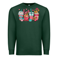 Sports Green valentines day coffee cups (1) Premium Sweatshirt - OliviaCreatesArt