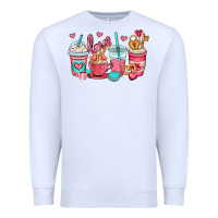 White valentines day coffee cups (1) Premium Sweatshirt - OliviaCreatesArt