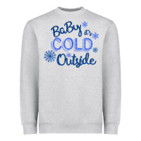 Heather Grey Baby It s Cold Outside Heavyweight Sweatshirt - Bettercallsaul