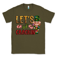 Army Green Let's get crackin Christmas Classic Tee - NancyCooperArtShop