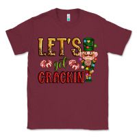 Burgundy Let's get crackin Christmas Classic Tee - NancyCooperArtShop