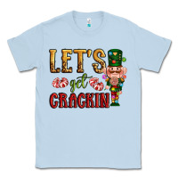 Dusty Blue Let's get crackin Christmas Classic Tee - NancyCooperArtShop