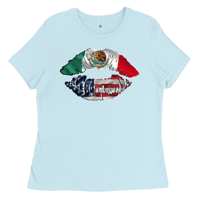 Mexico Usa Lips Ladies Tee by AdoDesignShop | Teevron