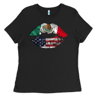 Black mexico usa lips Ladies Tee - AdoDesignShop