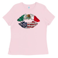 Bubblegum Pink mexico usa lips Ladies Tee - AdoDesignShop