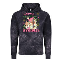 Cloud Black merry christmas assholes Vintage Hoodie - MaliasSmallBusiness