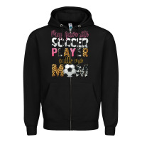 Black my favorite soccer player calls me mom Zipper Hoodie - CowGirlArtShop
