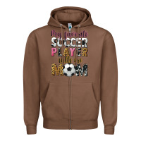 Chestnut my favorite soccer player calls me mom Zipper Hoodie - CowGirlArtShop