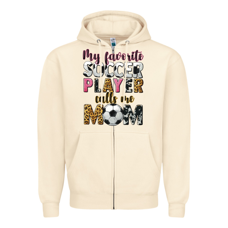 My Favorite Soccer Player Calls Me Mom Zipper Hoodie by CowGirlArtShop | Teevron