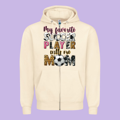 My Favorite Soccer Player Calls Me Mom Zipper Hoodie Designed By Cowgirlartshop