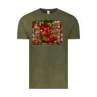 Vintage Olive cowboy boots christmas Vintage Tee - JahusDesignShop