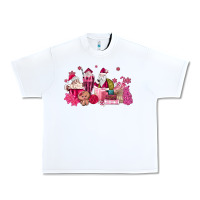 White pink santa coffee Urban Heavy Tee - MaliasSmallBusiness