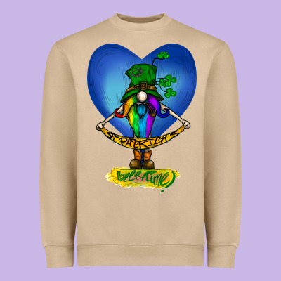 St Patricks Day Gnome Heavyweight Sweatshirt Designed By Bettercallsaul