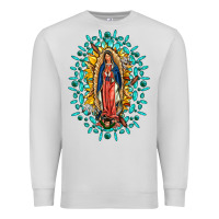 Dove Grey Our Lady Of Guadalupe Gemstone Sunflowers Premium Sweatshirt - FaDigitalArtStudio