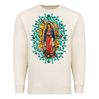 Sandshell Our Lady Of Guadalupe Gemstone Sunflowers Premium Sweatshirt - FaDigitalArtStudio