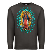 Smoke Our Lady Of Guadalupe Gemstone Sunflowers Premium Sweatshirt - FaDigitalArtStudio