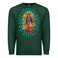 Sports Green Our Lady Of Guadalupe Gemstone Sunflowers Premium Sweatshirt - FaDigitalArtStudio