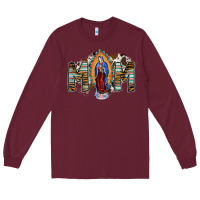 Burgundy mom virgin mary Long Sleeve Tee - SublimationCraftShop