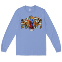 Colony Blue mom virgin mary Long Sleeve Tee - SublimationCraftShop