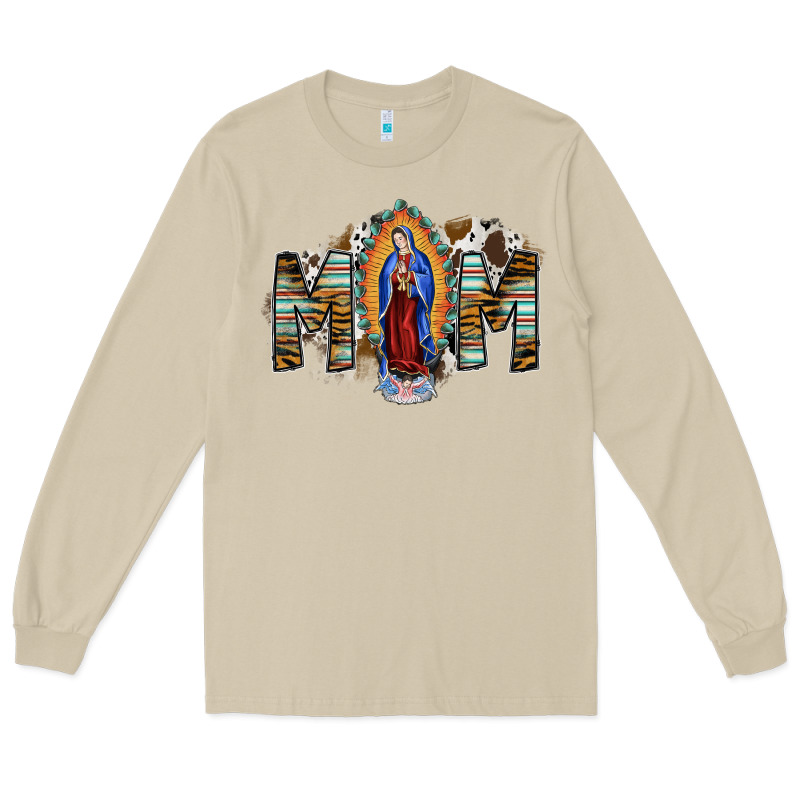 Mom Virgin Mary Long Sleeve Tee by SublimationCraftShop | Teevron