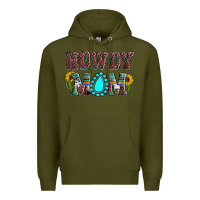 Army Green Howdy mom mother's day Premium Hoodie - HowdyJamesFarm