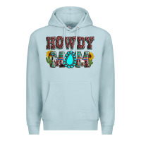 Blue Mist Howdy mom mother's day Premium Hoodie - HowdyJamesFarm