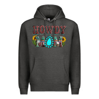 Charcoal Heather Howdy mom mother's day Premium Hoodie - HowdyJamesFarm