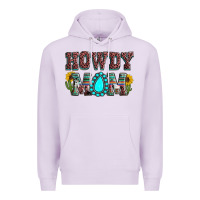 Lilac Howdy mom mother's day Premium Hoodie - HowdyJamesFarm