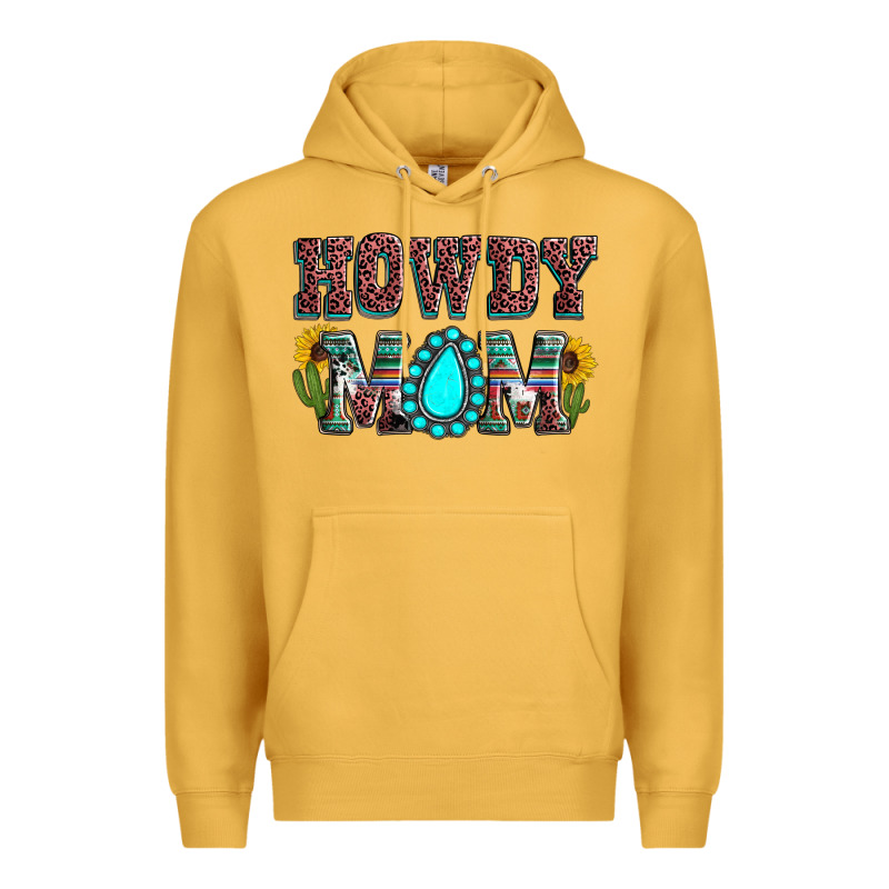 Howdy Mom Mother's Day Premium Hoodie by HowdyJamesFarm | Teevron