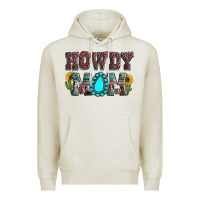 Oatmeal Heather Howdy mom mother's day Premium Hoodie - HowdyJamesFarm