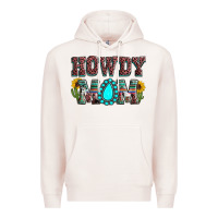 Pale Pink Howdy mom mother's day Premium Hoodie - HowdyJamesFarm
