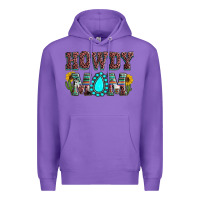 Purple Howdy mom mother's day Premium Hoodie - HowdyJamesFarm