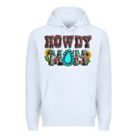White Howdy mom mother's day Premium Hoodie - HowdyJamesFarm