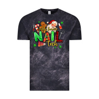 Cloud Black santas favorite nail tech Vintage Tee - MaliasSmallBusiness