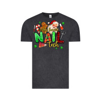 Vintage Black santas favorite nail tech Vintage Tee - MaliasSmallBusiness